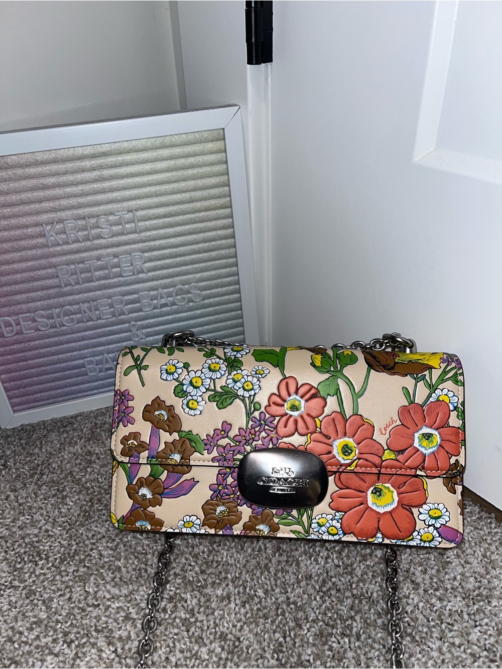 NWT Coach Garden Floral Eliza Crossbody/Shoulder Bag - Picture 5 of 12